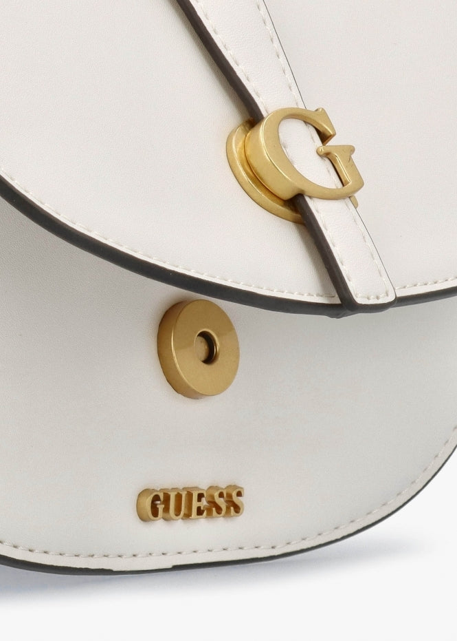 Gues* - Kuba Mini Crossbody Flap XS Logo- WHITE (NB)