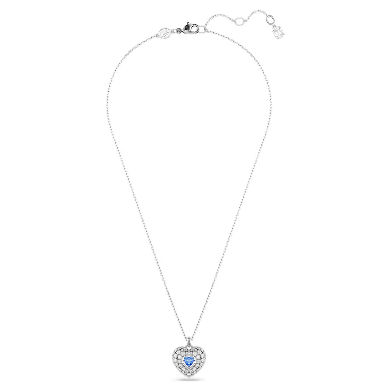 Swar*vski - Idyllia pendant Heart, Blue, Rhodium plated - 5680403 (AD-SW-OCT)