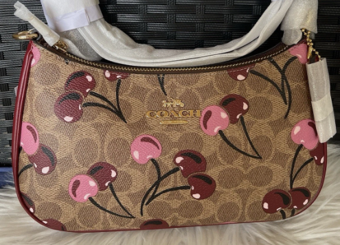 C*ACH - Teri Shoulder Bag In Signature Canvas With Cherry Print(AD-MAY26-PT)