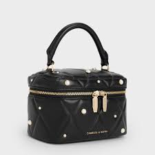Charles & Ke*th - Arwen Quilted Vanity Bag - Black  (AD-JUN13-PT)