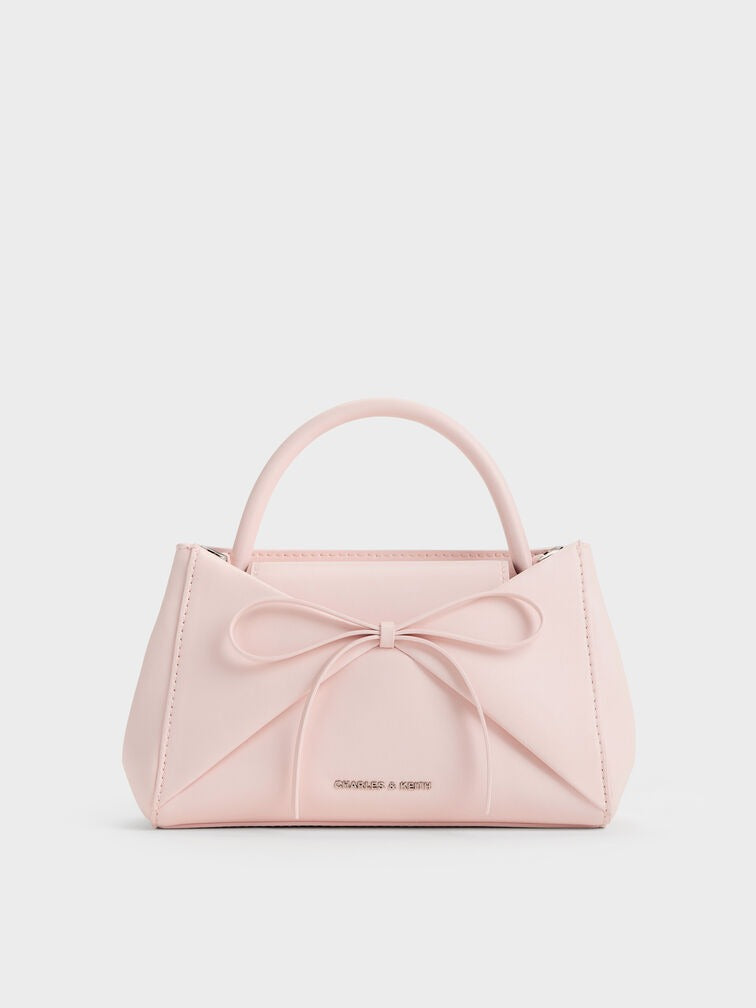 Charles & Ke*th - Hazel Bow Panelled Top Handle Bag - Soft Pink (AD-SEP16-PT)