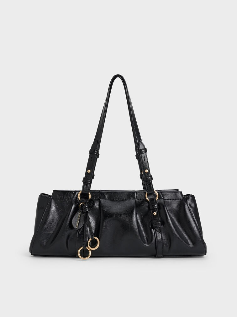 Charles & Ke*th - Britton Elongated Shoulder Bag - Black (AD-SEP16-PT)