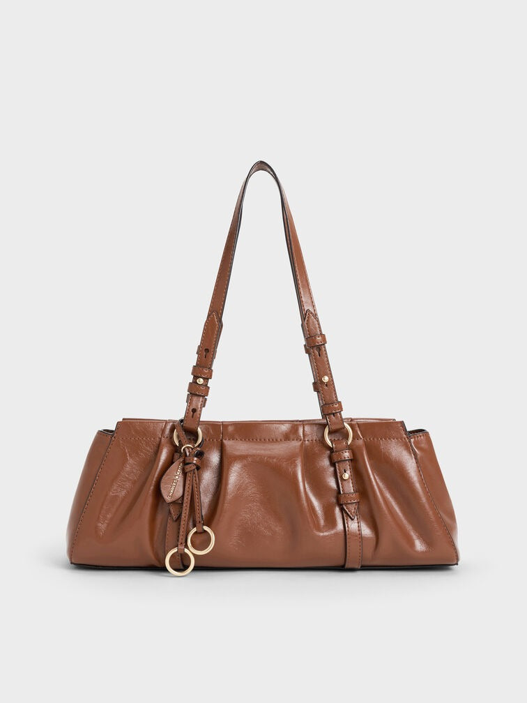 Charles & Ke*th - Britton Elongated Shoulder Bag - Chocolate (AD-SEP16-PT)