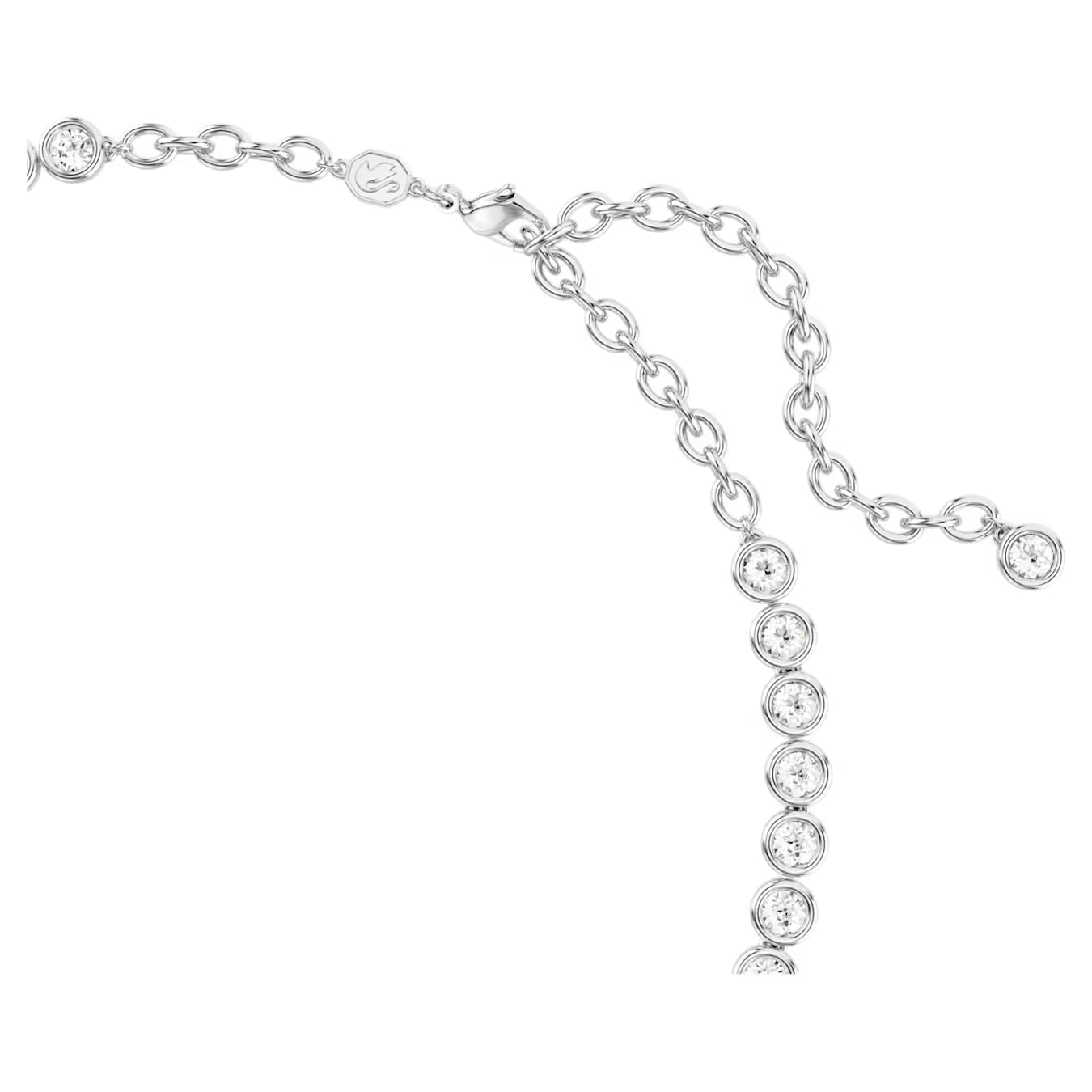 Swar*vski - Imber Tennis necklace Round cut, White, Rhodium plated - 5682595 (AD-Oct) (2025 PACKAGING)