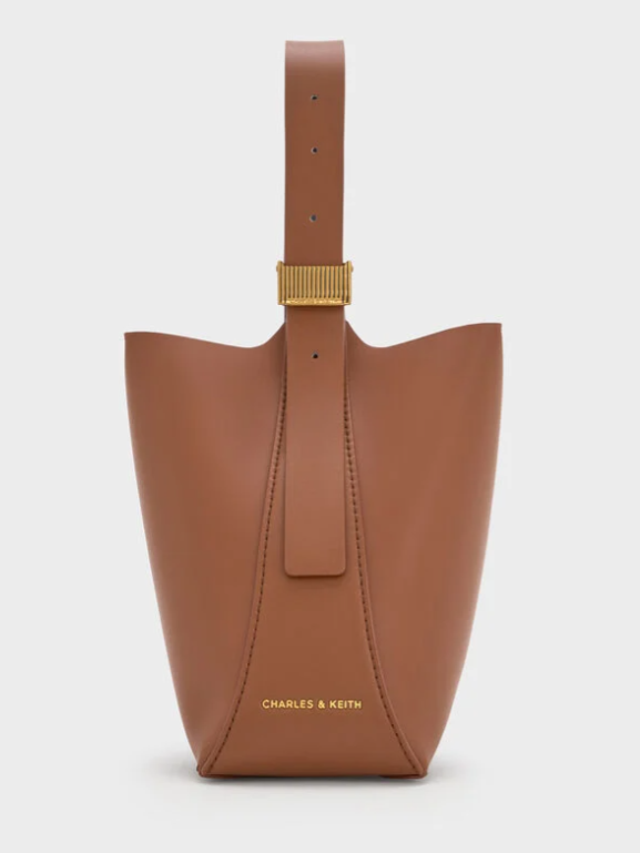 Charles & Ke*th -Edna Bucket Bag - Chocolate -(AD-JUN26-JFR)