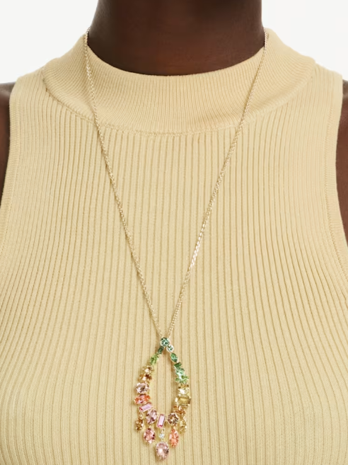 Swar*vski -Gema pendant Mixed cuts, Multicolored, Gold-tone plated-5741589-(2026 PACKAGING)