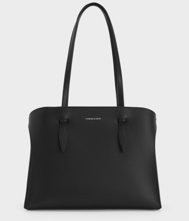 Charles & Ke*th - Allyn Elongated-Handle Tote Bag - Noir -(AD-JUN26-JFR)