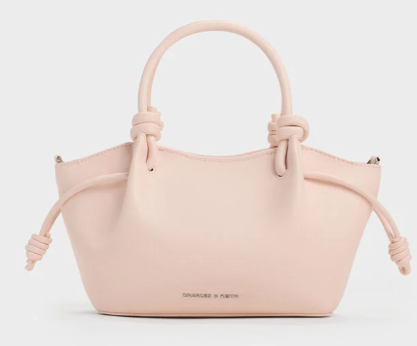 Charles & Ke*th - Sammie Knotted-Handle Wavy Tote Bag - Soft Pink - (AD-MAY26-JF)