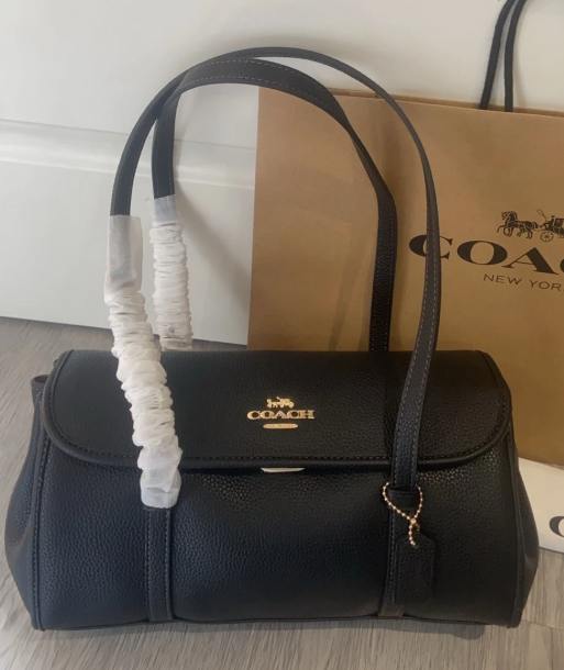 C*ACH - Bridget Flap Shoulder Bag- Black- (AD-JUN26-JFRCO)MOI