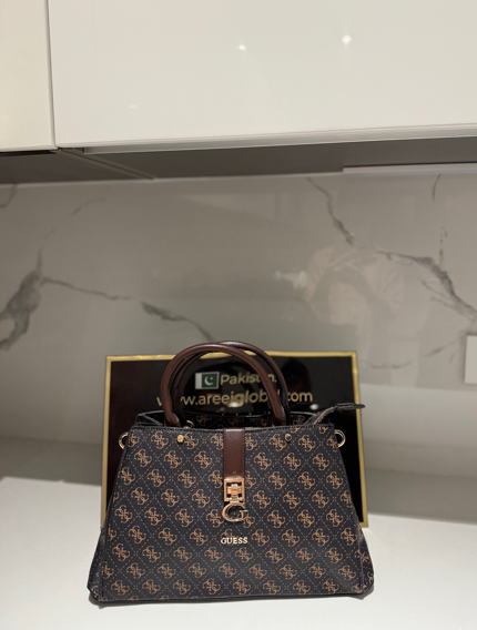 Gues* - Zamira Luxury Satchel -Dark Brown (AD-MAY26-GSPT)