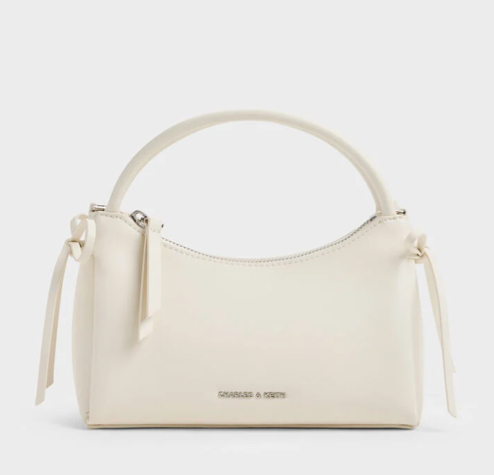 Charles & Ke*th - Hazel Bow Top Handle Bag - Cream (AD-MAY26-JF)