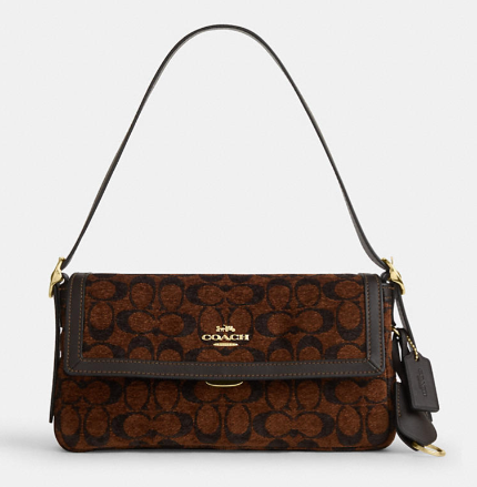 C*ACH - Etta Small Flap Shoulder Bag -Signature Chenille- (AD-JUN26-JFRCO)