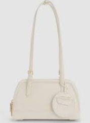 Charles & Ke*th - Enola Canvas Long-Handle Shoulder Bag - White -(AD-JUNE26-IR)