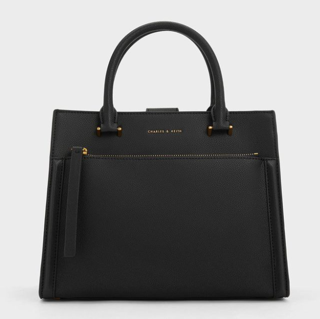 Charles & Ke*th - Anwen Structured Cross Body Bag- Black -(AD-JUNE26-IR)