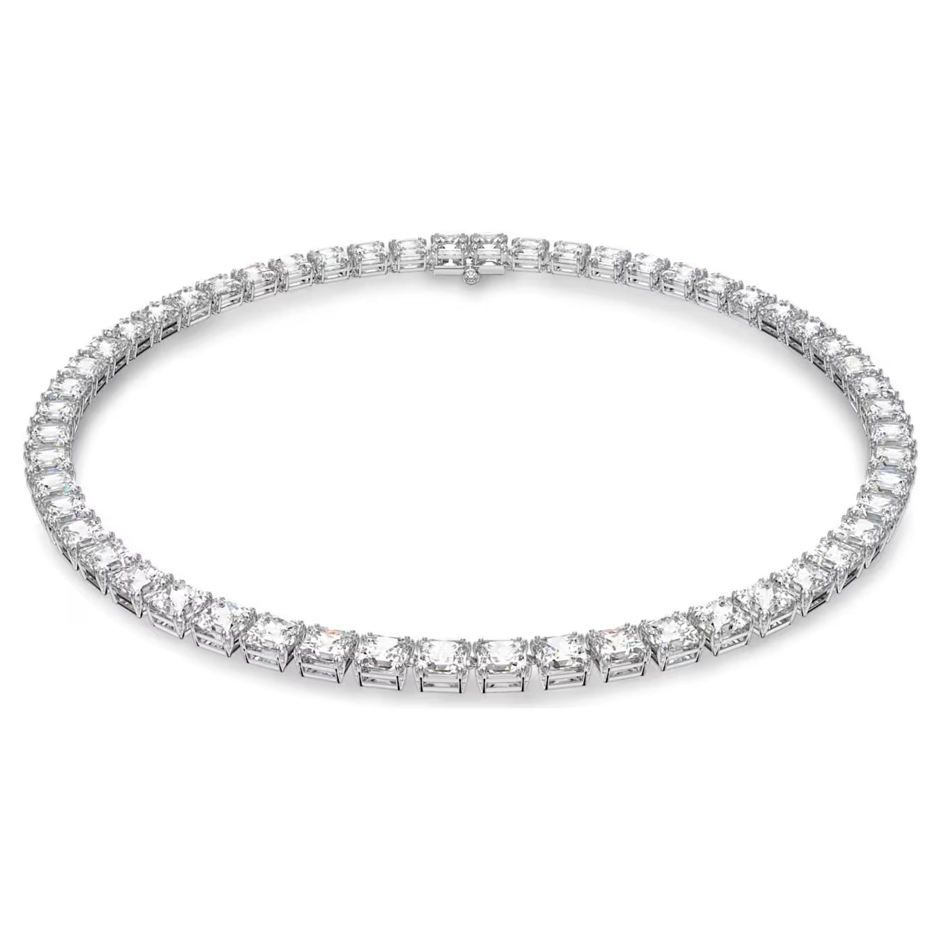 Swar*vski - Matrix Tennis necklace Square cut, White, Rhodium plated - 5599153 (AD-Oct) (2025 PACKAGING)