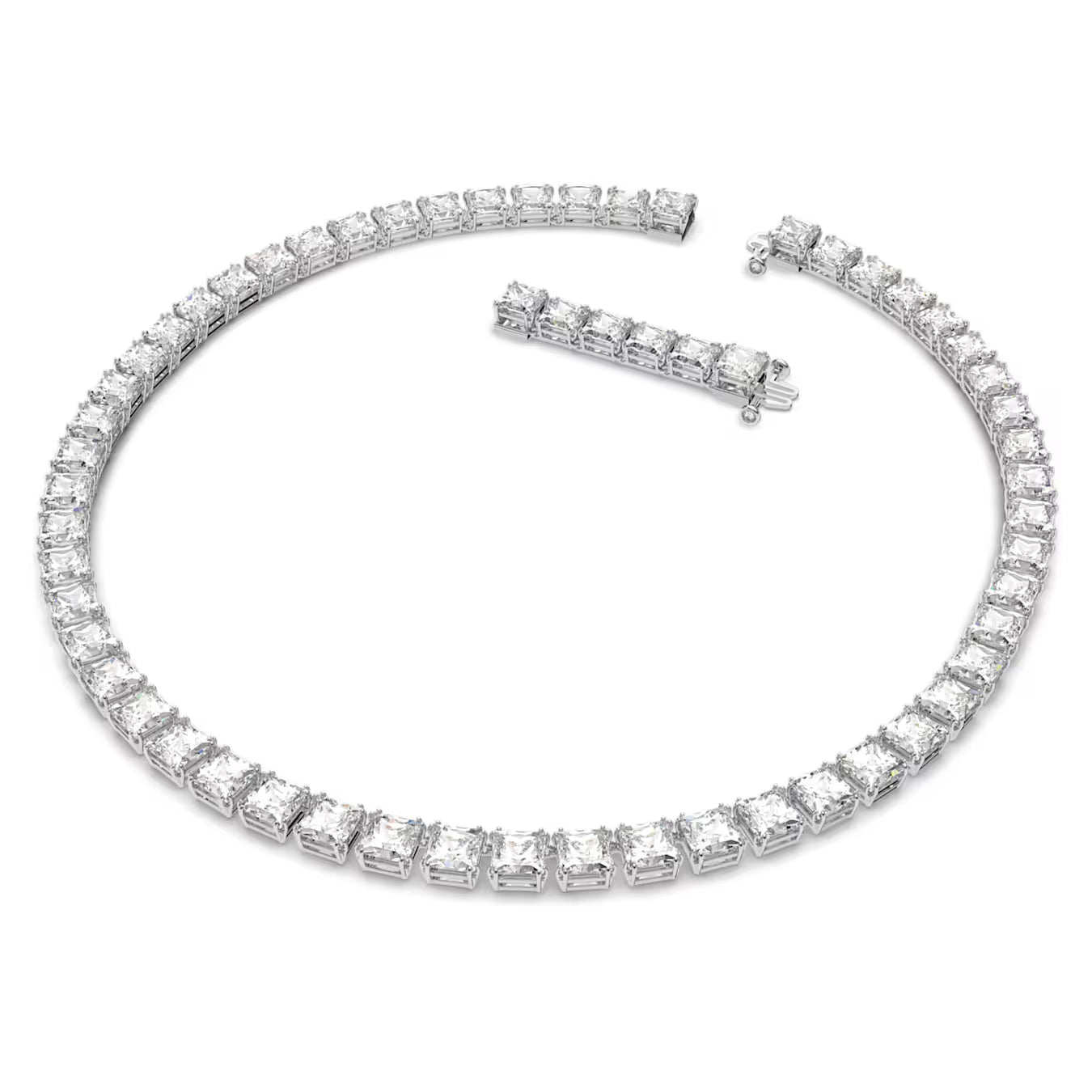 Swar*vski - Matrix Tennis necklace Square cut, White, Rhodium plated - 5599153 (AD-Oct) (2025 PACKAGING)