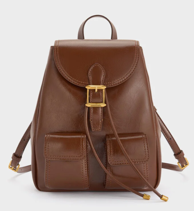 Charles & Ke*th -Br*na Backpack - Cognac- (AD-MAY26-PT)