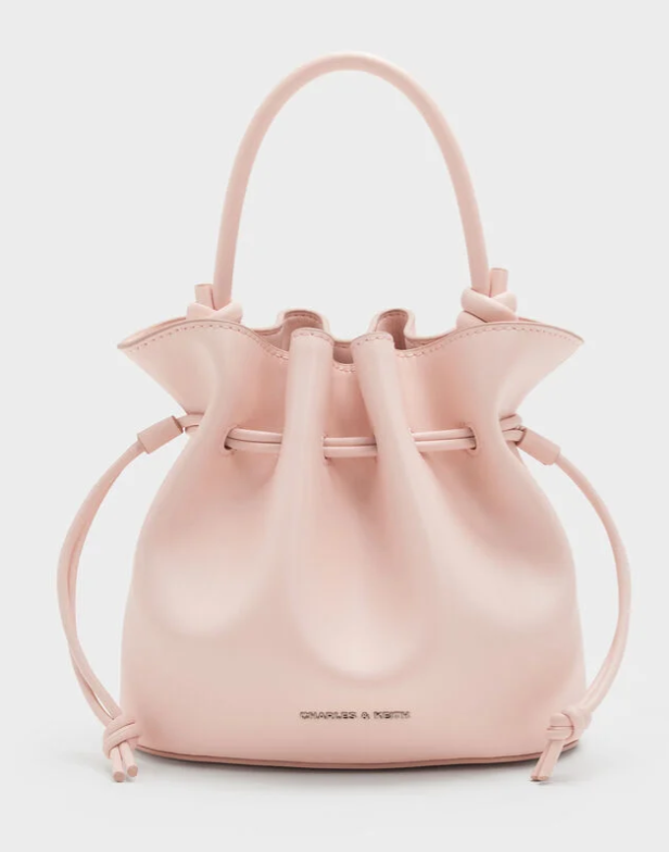 Charles & Ke*th -Sammie Drawstring Bucket Bag - Pink - (AD-MAY26-PT)