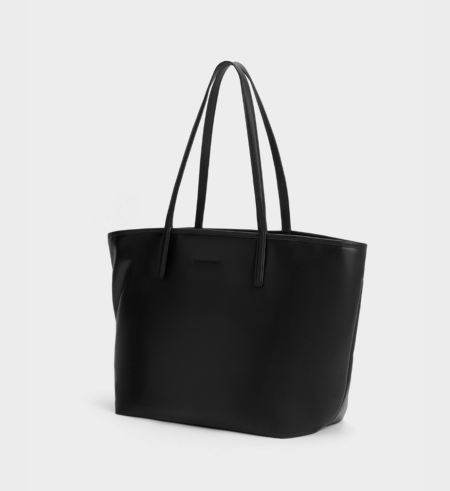 Charles & Ke*th - (Minor Defect) Sianna Reversible Tote Bag - Jet Black (AD-DEC-IR-R-LT)