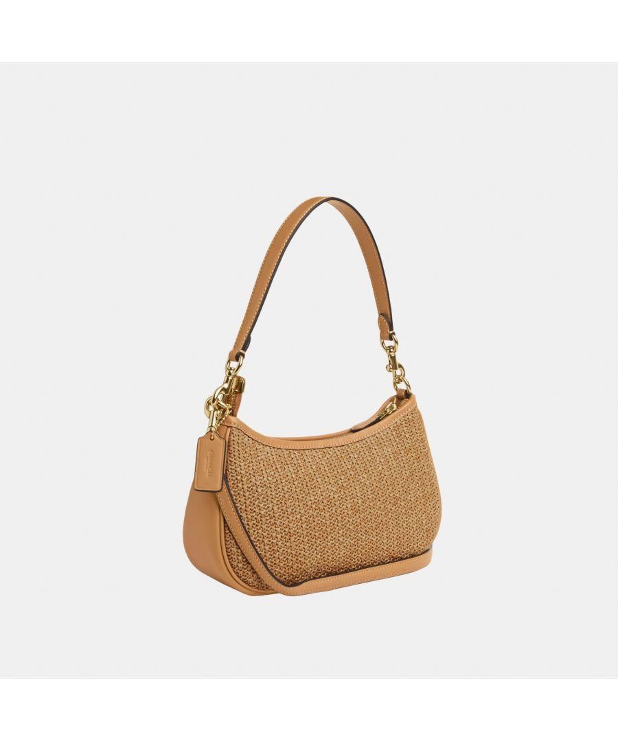 C*ACH - T*ri Straw Shoulder Bag - Brown (AD-Sep)