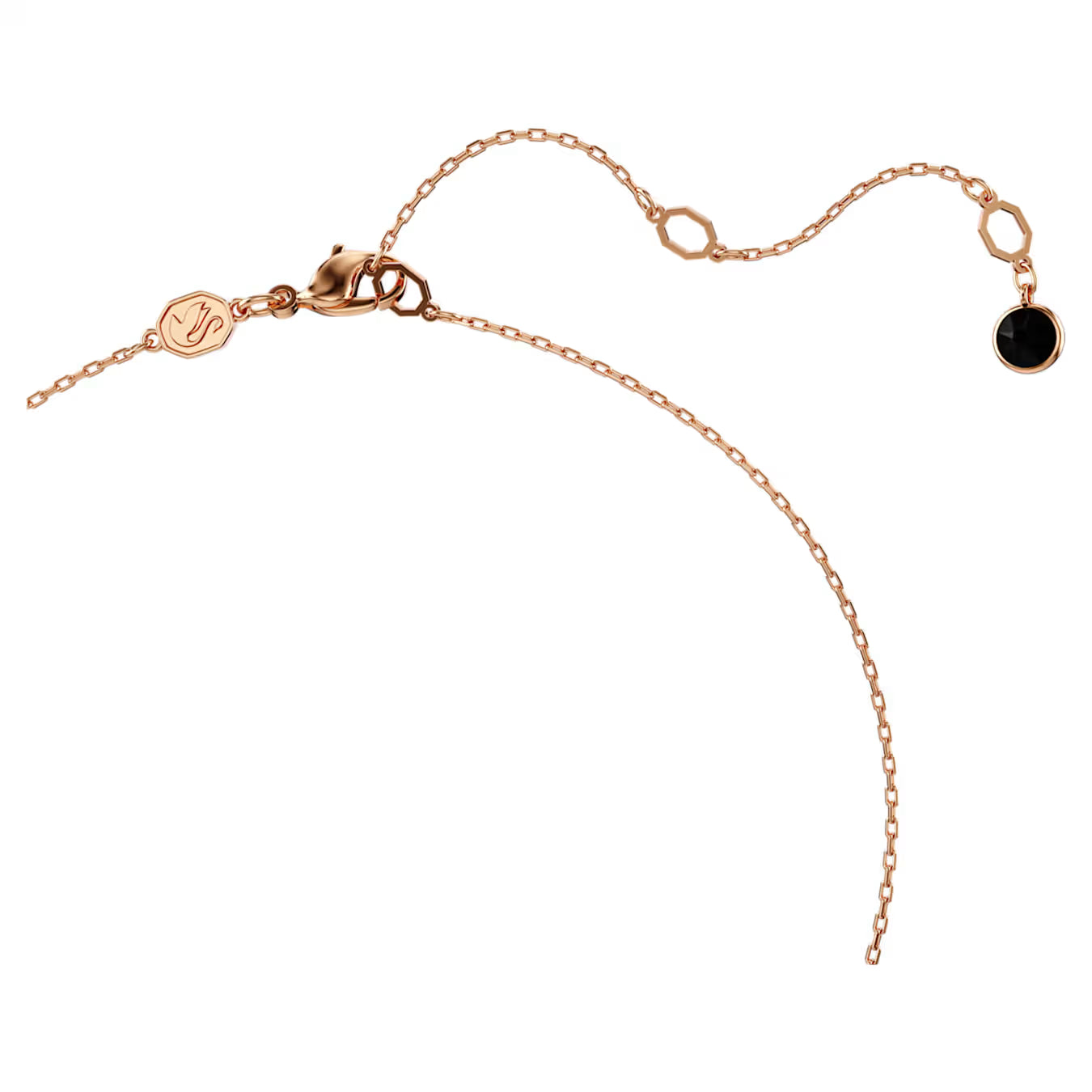 Swar*vski -Swan pendant Swan, Black, Rose gold-tone plated-5678045 (AD-Oct) (2025 PACKAGING)
