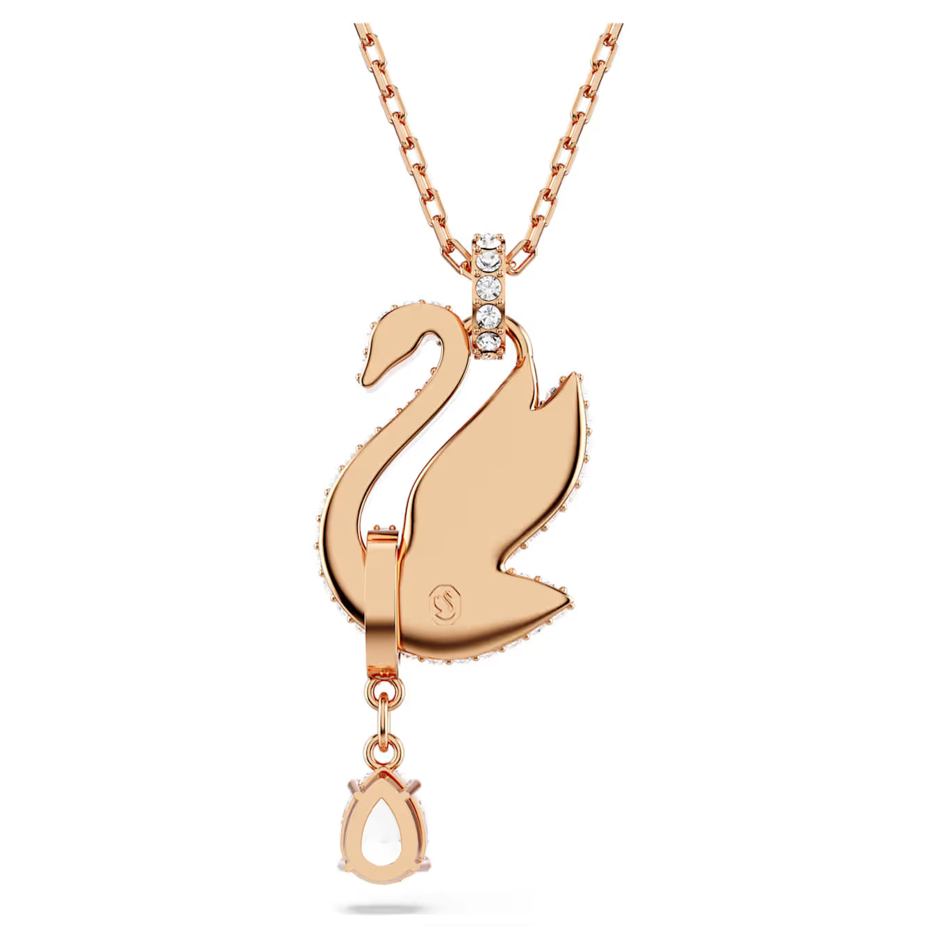 Swar*vski -Swan pendant Swan, Black, Rose gold-tone plated-5678045 (AD-Oct) (2025 PACKAGING)
