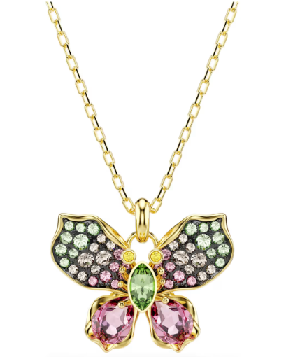 Swar*vski - Mixed cuts, Pavé, Butterfly, Multicolored, Gold-tone plated-5709950(2026 PACKAGING)
