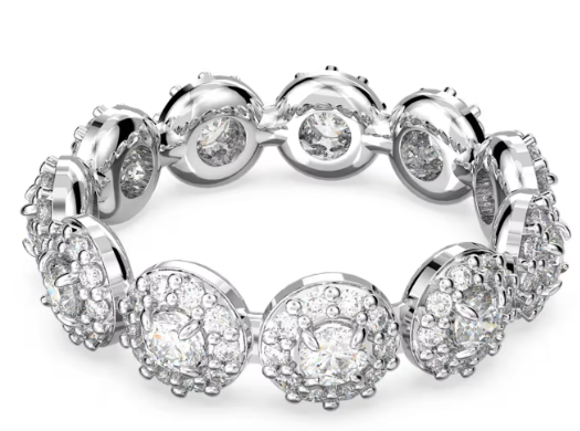 Swar*vski -Round cut, White, Rhodium plated-5636268