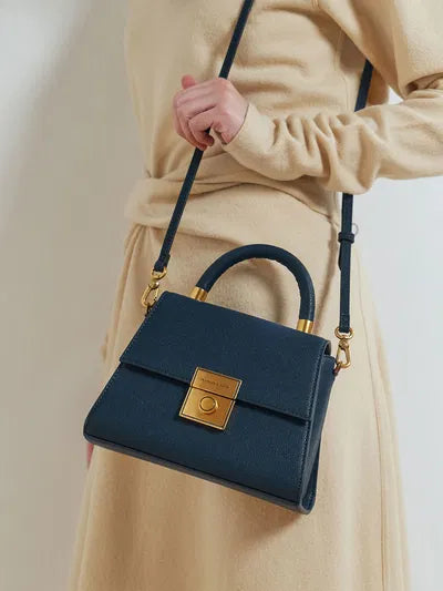 Charles & Ke*th - Trapeze Top Handle Bag-ORANGE(NB)