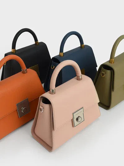 Charles & Ke*th - Trapeze Top Handle Bag-ORANGE(NB)
