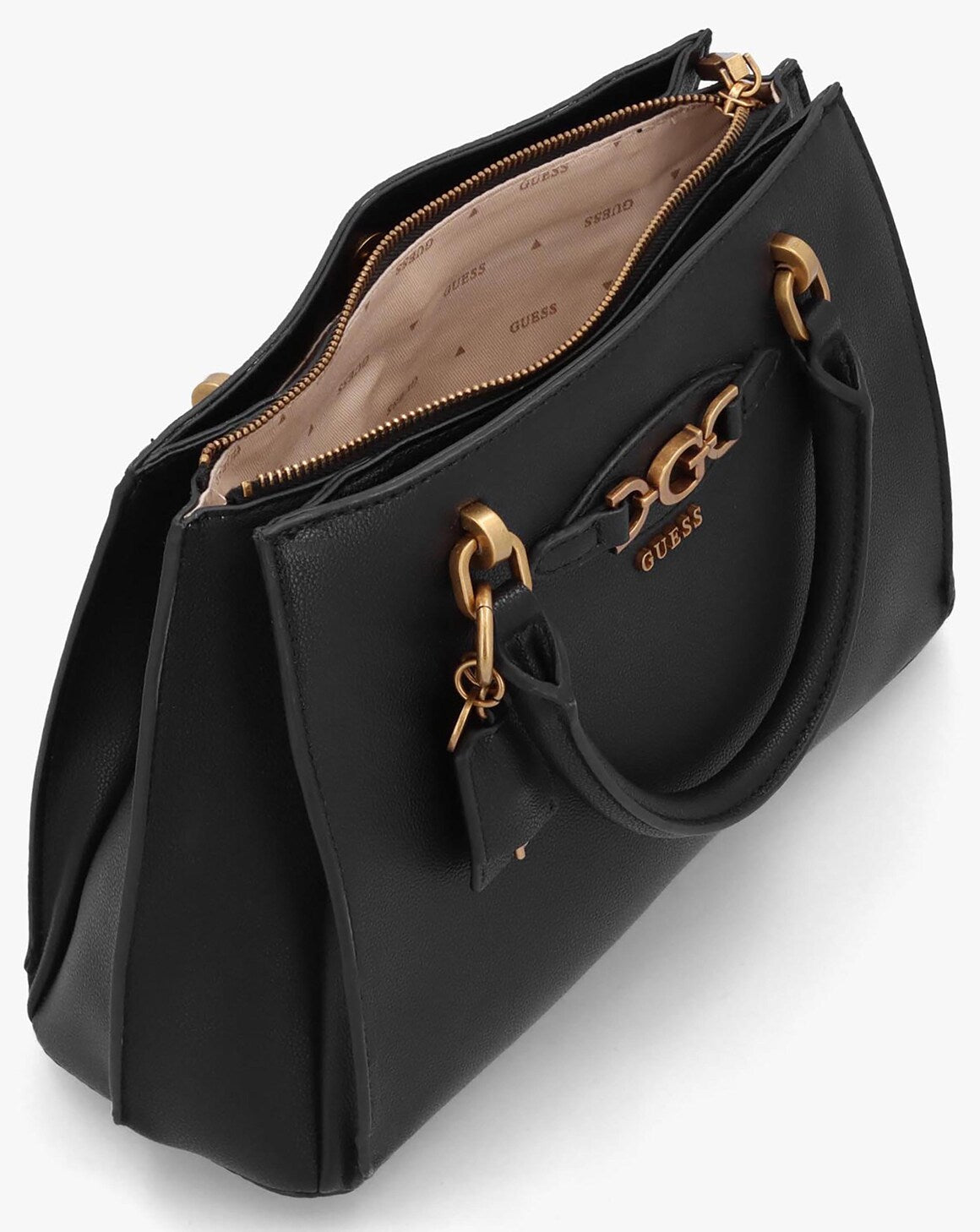 Gues* -  Malva Girlfriend Black Satchel Bag - COAL  (NB)
